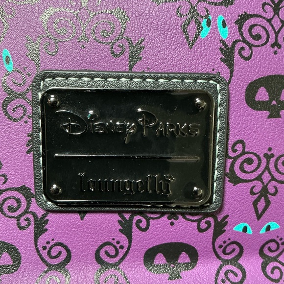 Loungefly Purple and Teal Skull Shoulder Bag - Picture 3 of 5